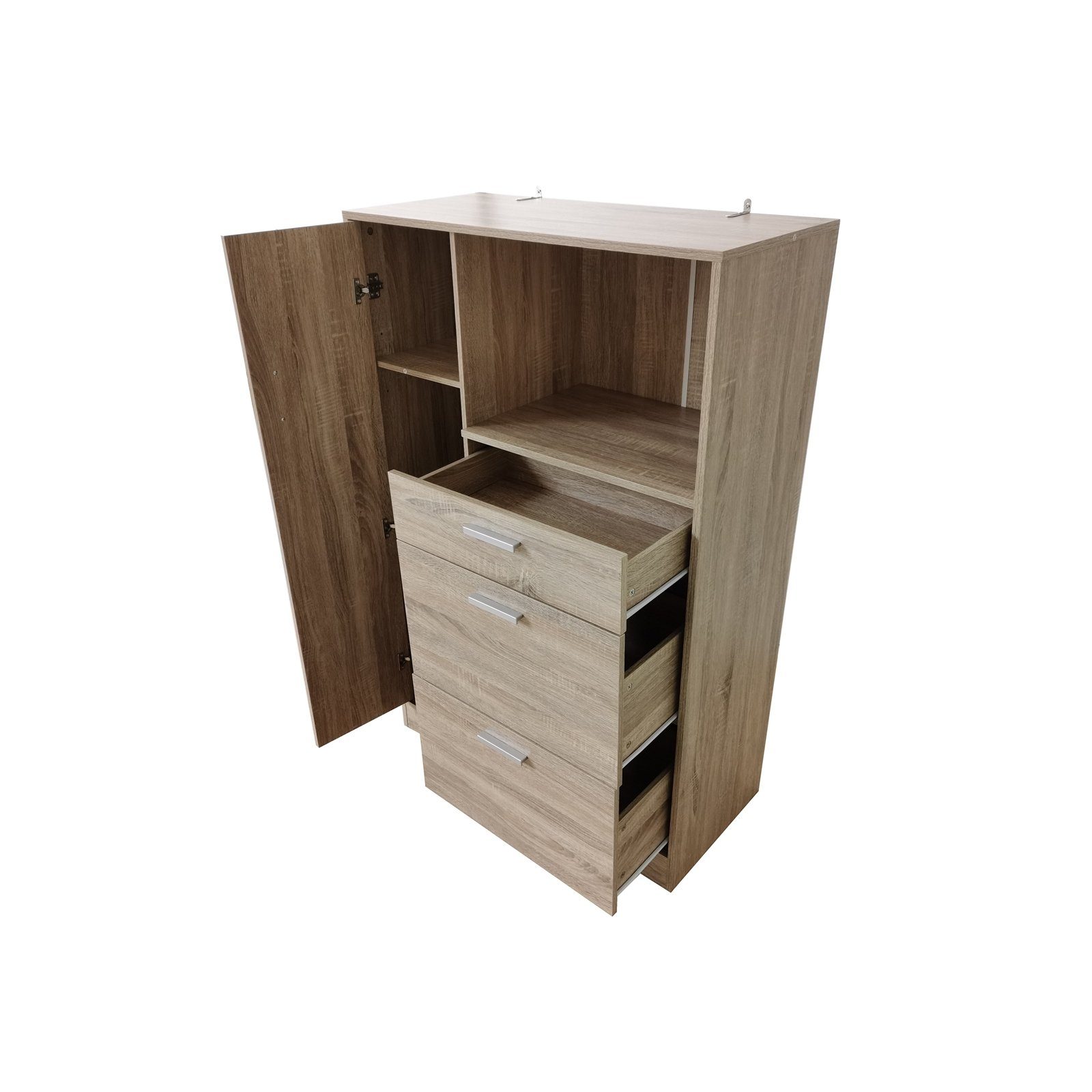 HTI-Line Küchenbuffet Küchenschrank Kombi L Blanca (Stück, 1-St) Küchenbuffet Mehrzweckschrank Mikrowellenschrank