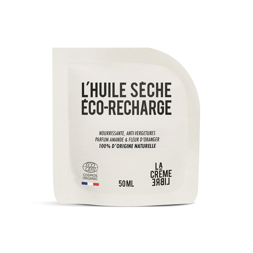 La crème libre Eco-Recharge L'Huile Sèche 50ML Soin Nourrissant Corps