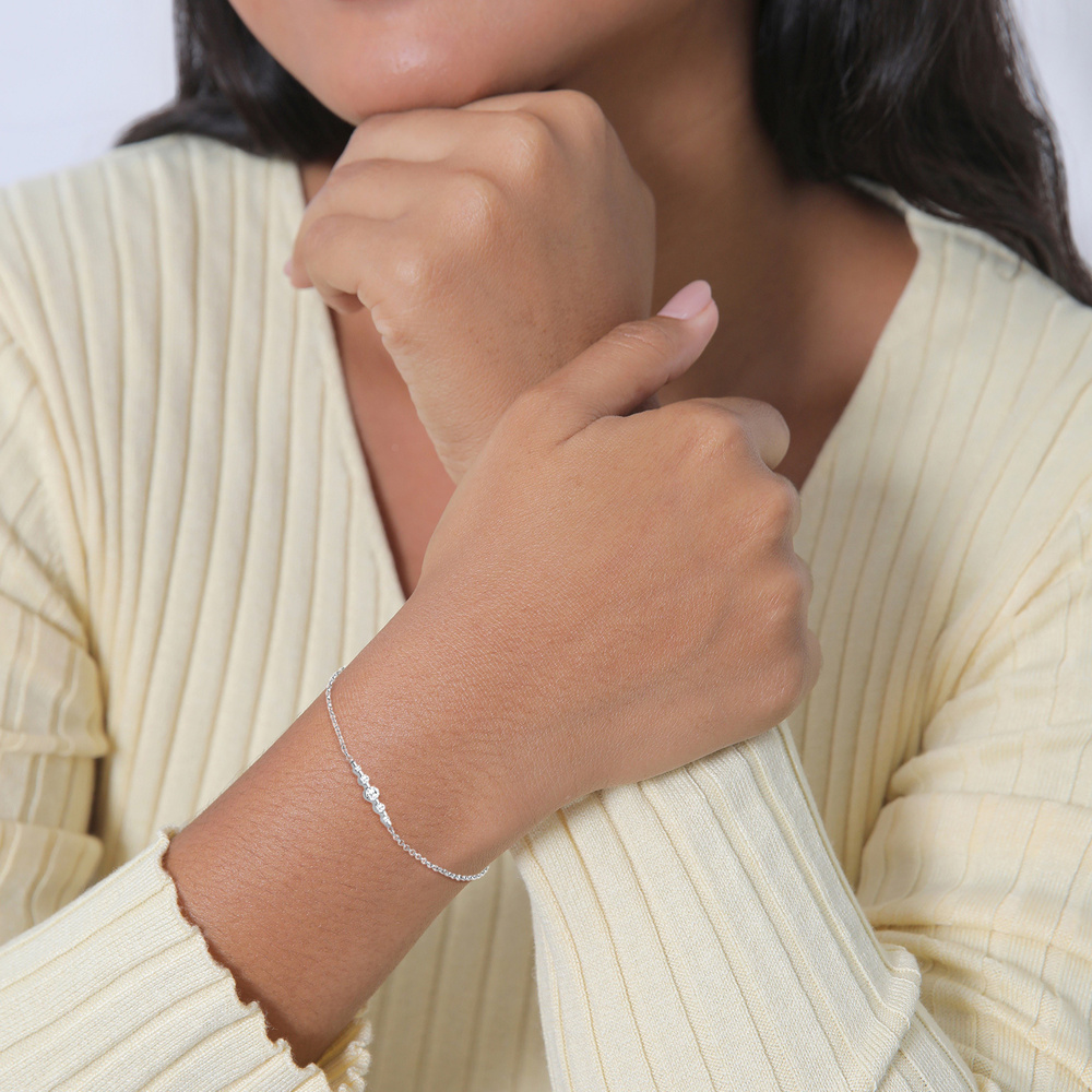 Elli Elli Bracelet Femmes Classique Étincelant Réglable avec Cristaux de Zirconium en  Bracelet