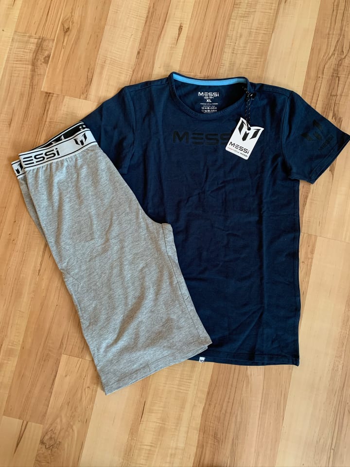 Messi Pyjama in Dunkelblau/ Grau günstig kaufen 158/164