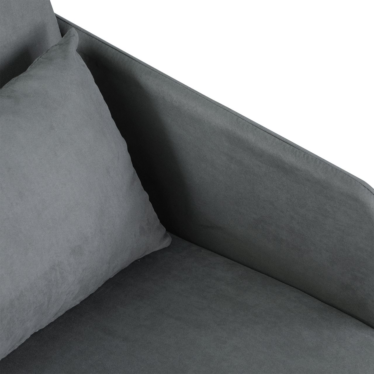 HOMCOM Schlafsofa Sofabett Einzelsofa Waschbarer Bezug 2 Seitentaschen Metall