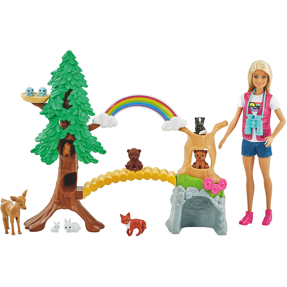 Barbie Waldtier-Forscherin-Spielset mit Puppe und Zubehör