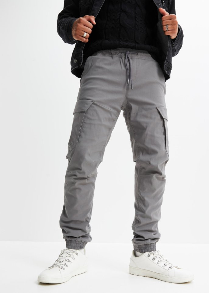 Regular Fit Schlupf-Thermohose mit Cargotaschen, Straight