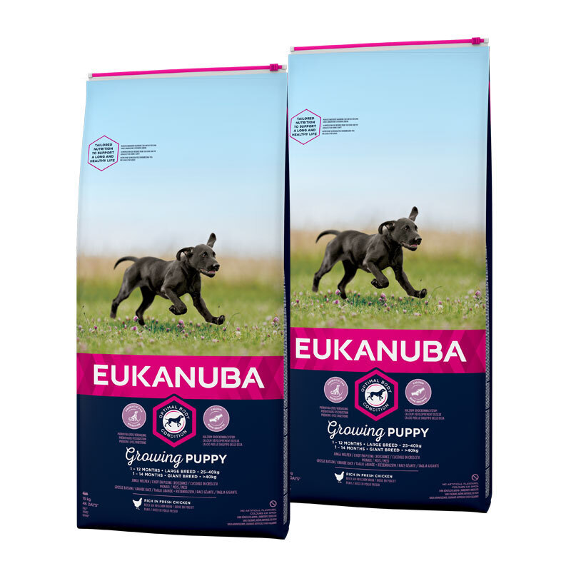 EUKANUBA Hundetrockenfutter EUKANUBA Puppy Large Breed 2x15 kg
