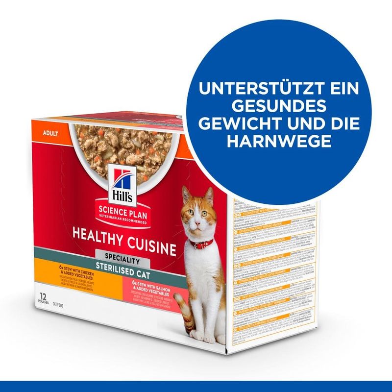 Hill's Science Plan Healthy Cuisine Adult Sterilised mit Huhn & Lachs