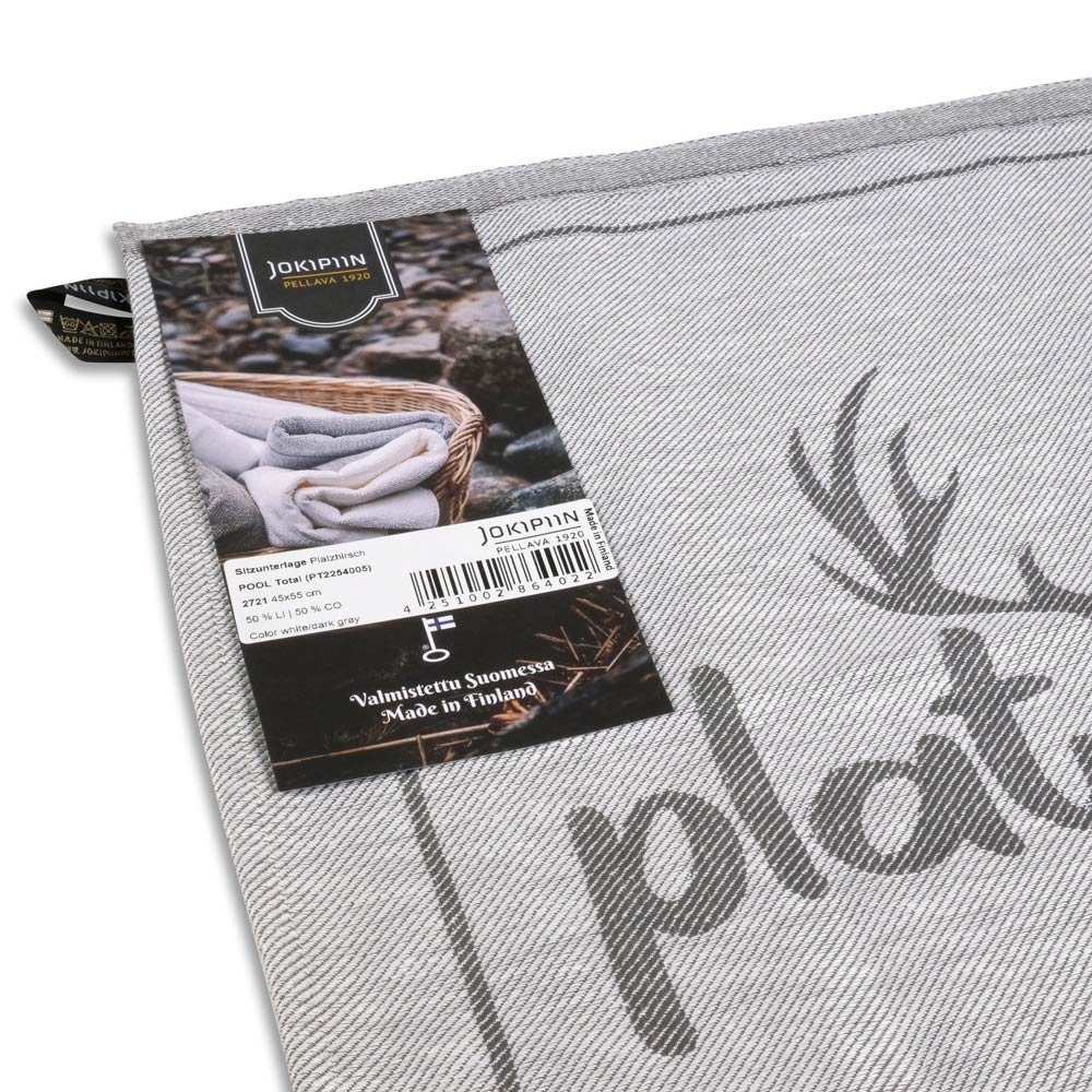 JOKIPIIN PELLAVA Saunatuch SET> JOKIPIIN Saunakissen+ Sitzunterlage ''Platzhirsch''