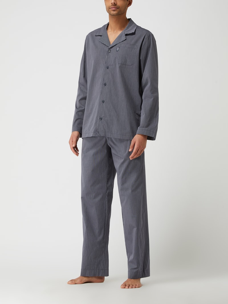 Pyjama aus Baumwolle in dunkelblau