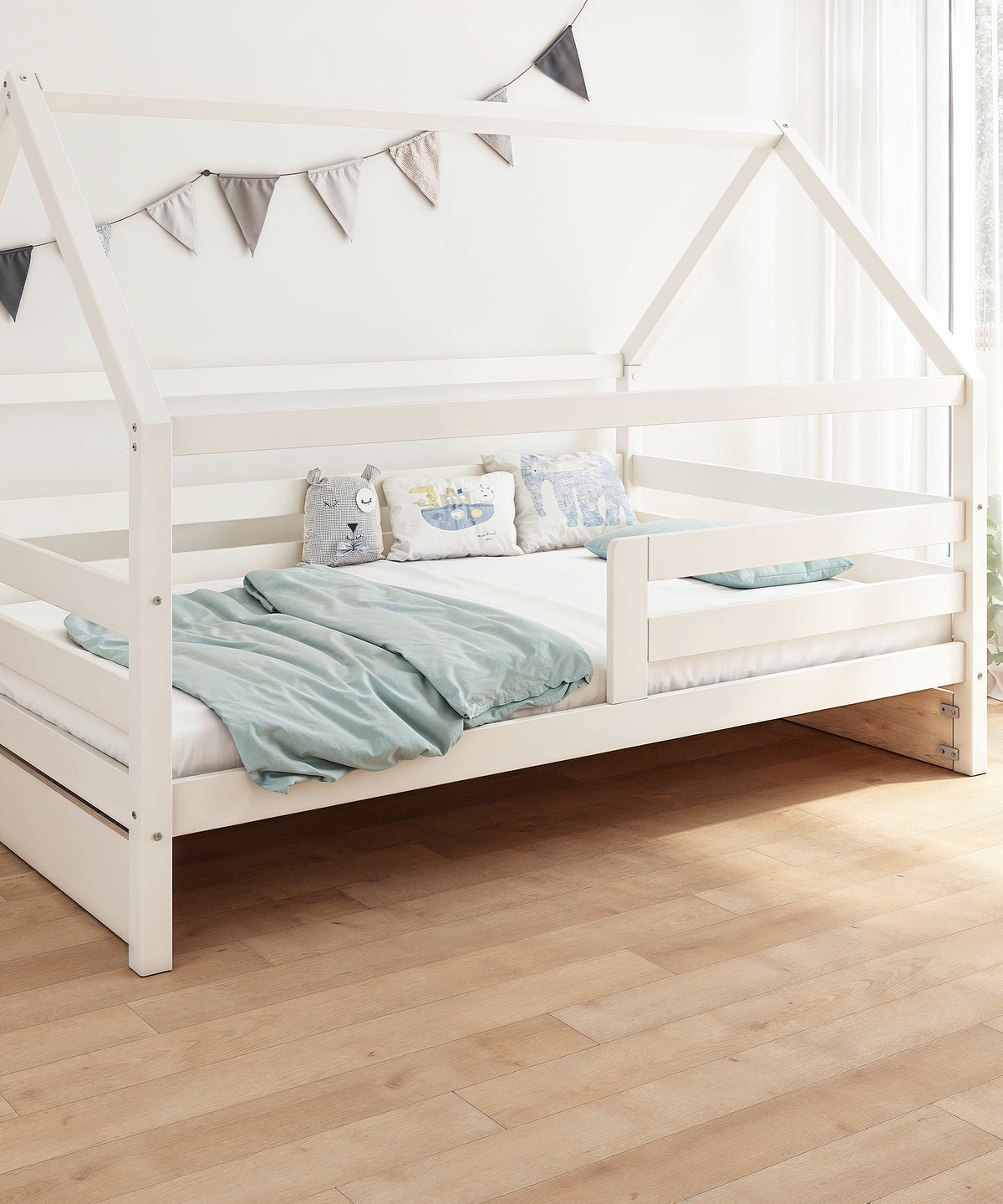 Hausbett Kiefer K3 Weiß