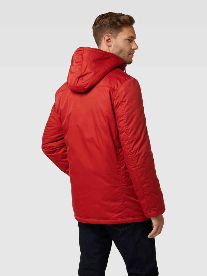 Jacke mit Druckknopfleiste Modell 'CHESTER' in rostrot