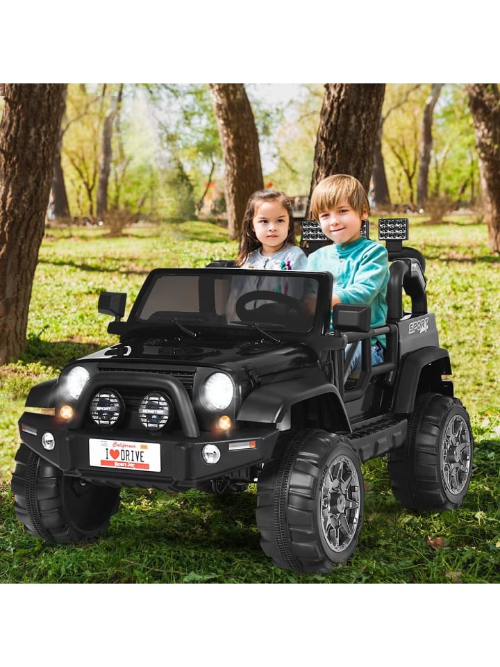 COSTWAY 12V Elektroauto 2 Sitzer in Schwarz günstig kaufen 120 x 80 cm