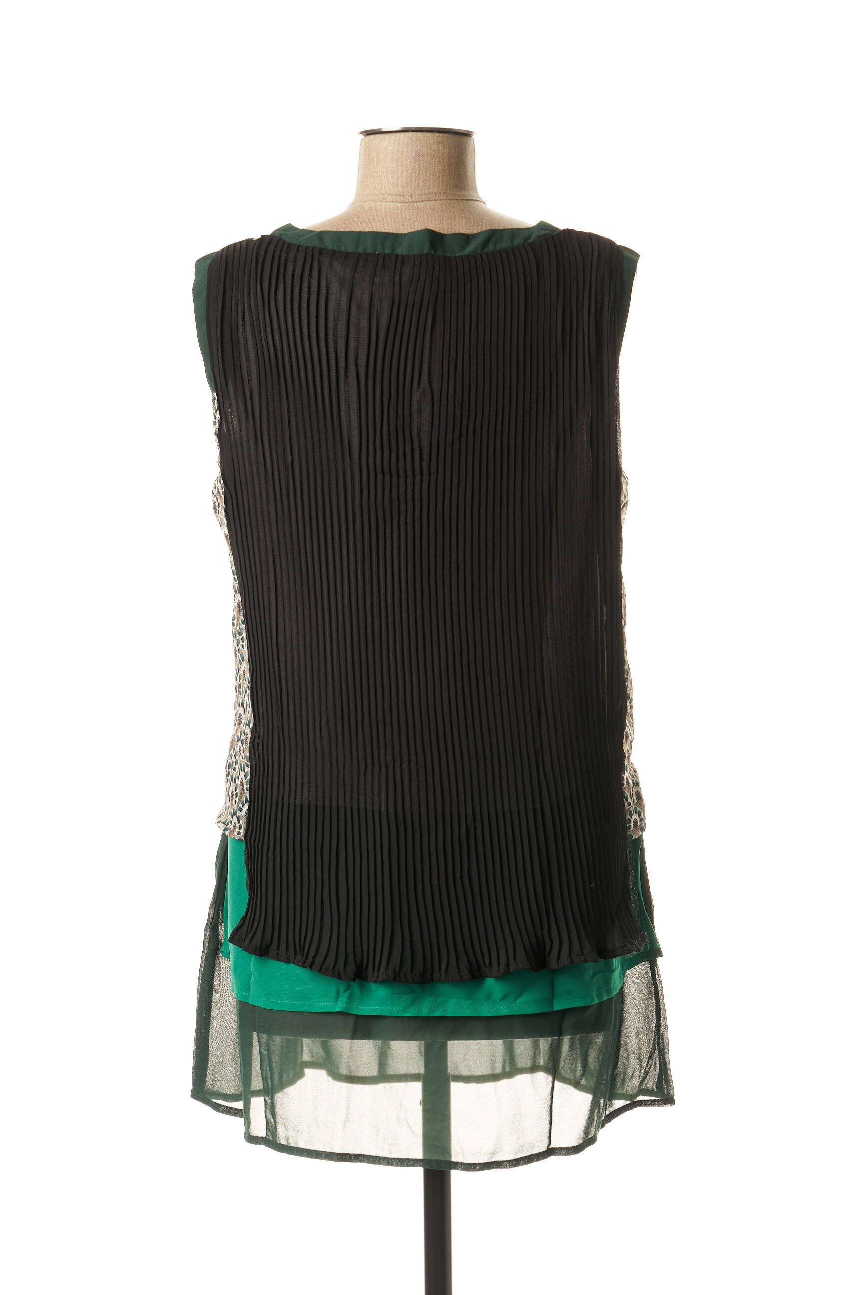 Virginie Moi Tuniquesansmanche Femme couleur vert