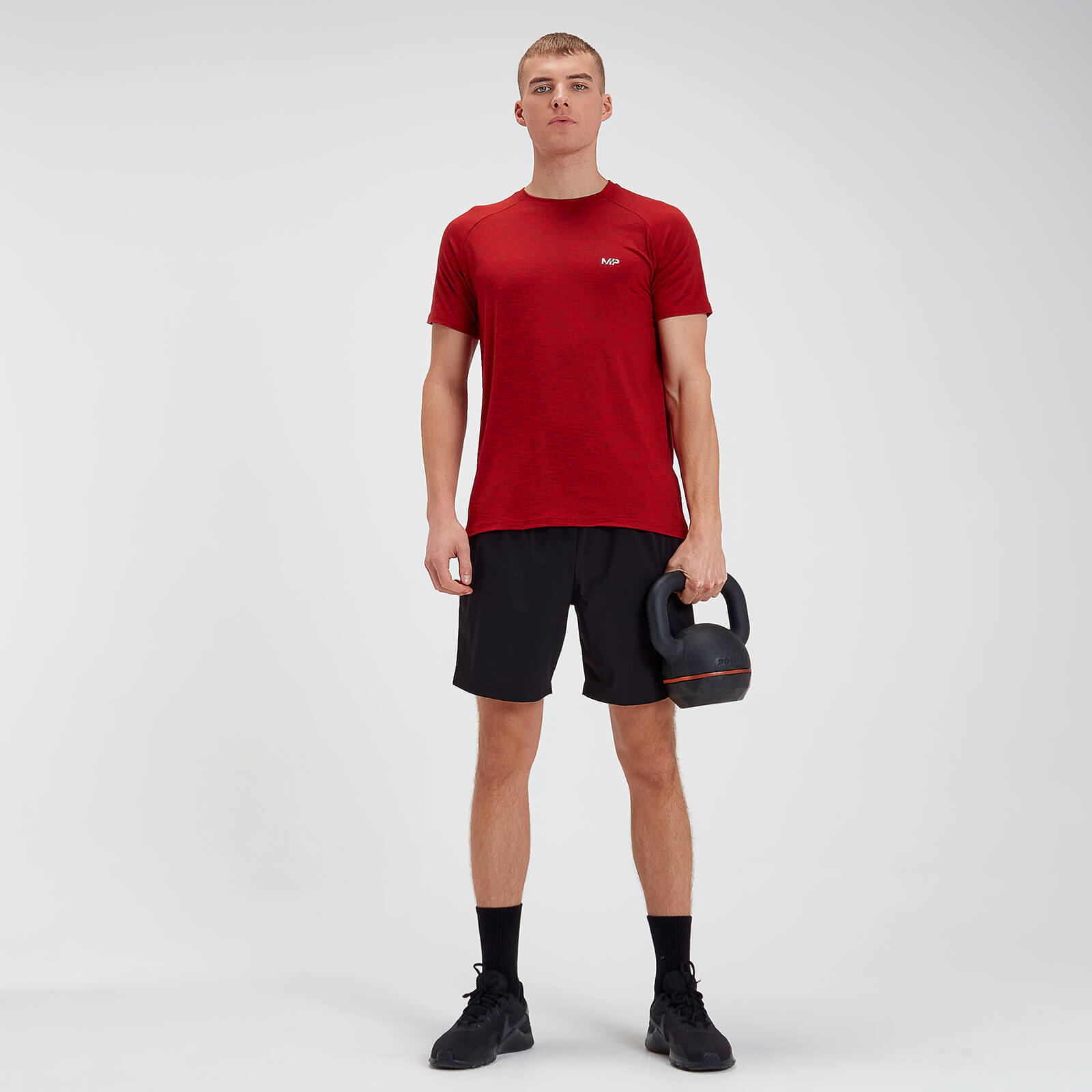 T-Shirt à Manche Courte MP Performance - Rouge & Noir