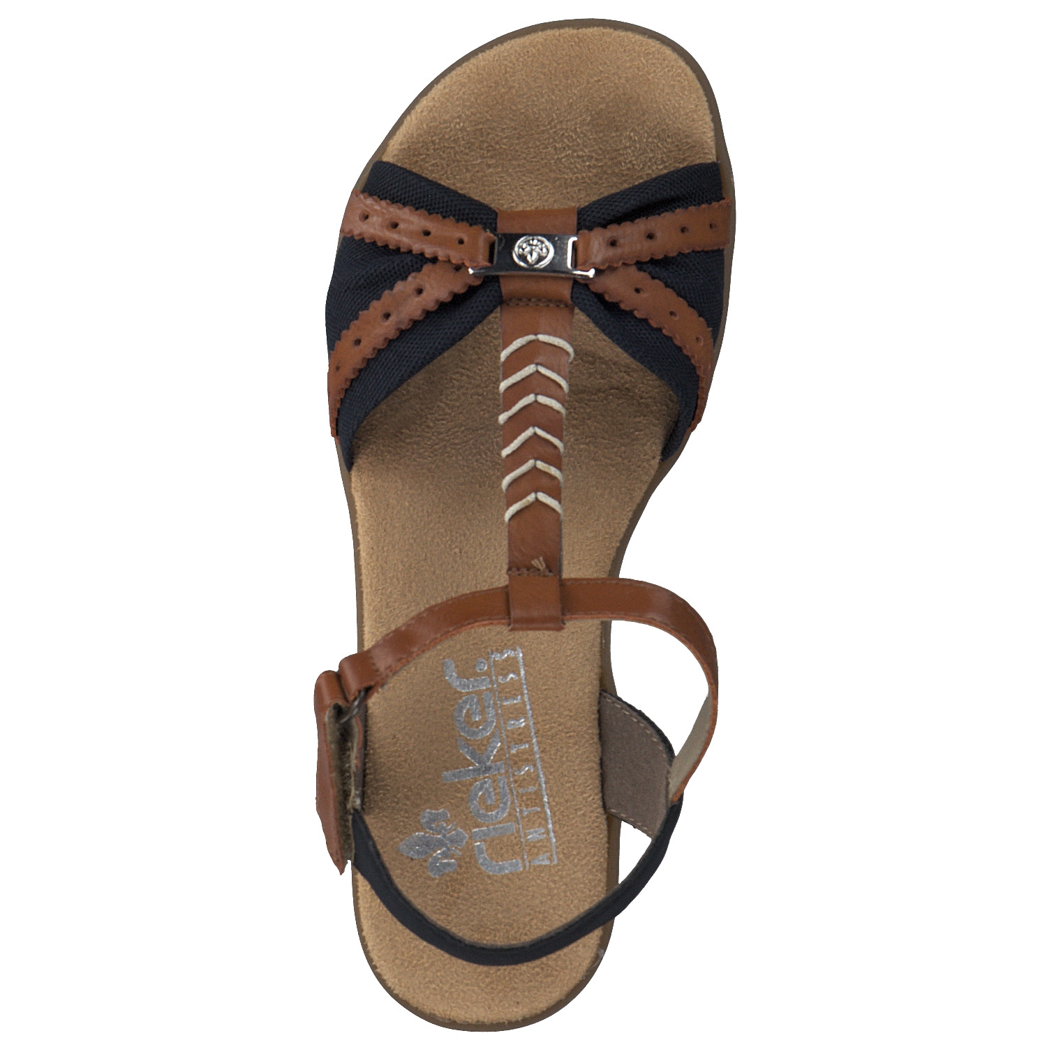 Rieker 63499, Klassische Sandalen, Damen, pazifik/cayenne/pazifik