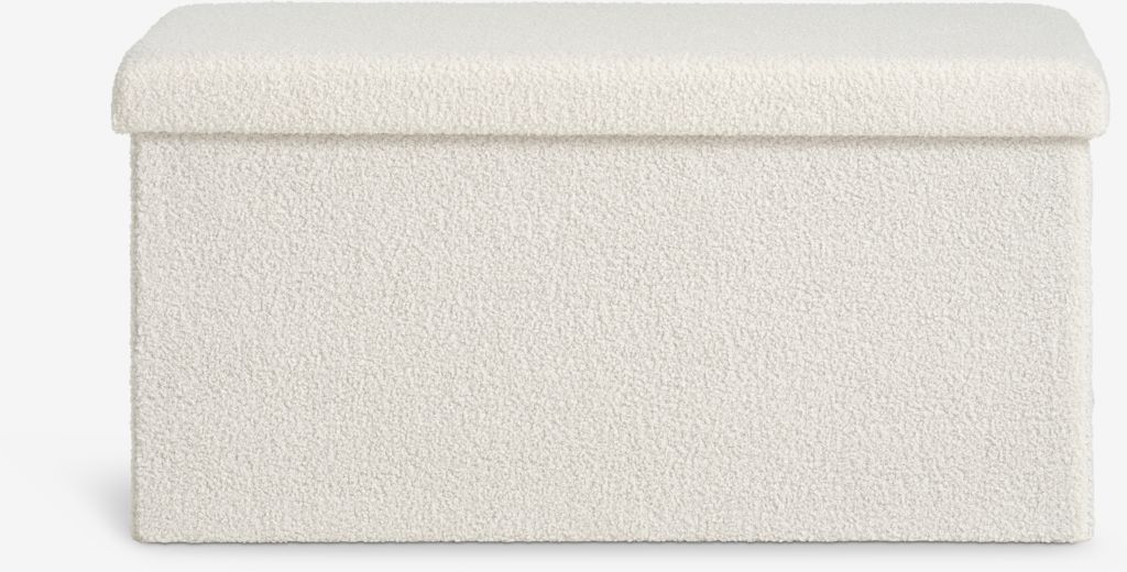 Pouf NYSTED 76x38 avec plateau blanc cassé