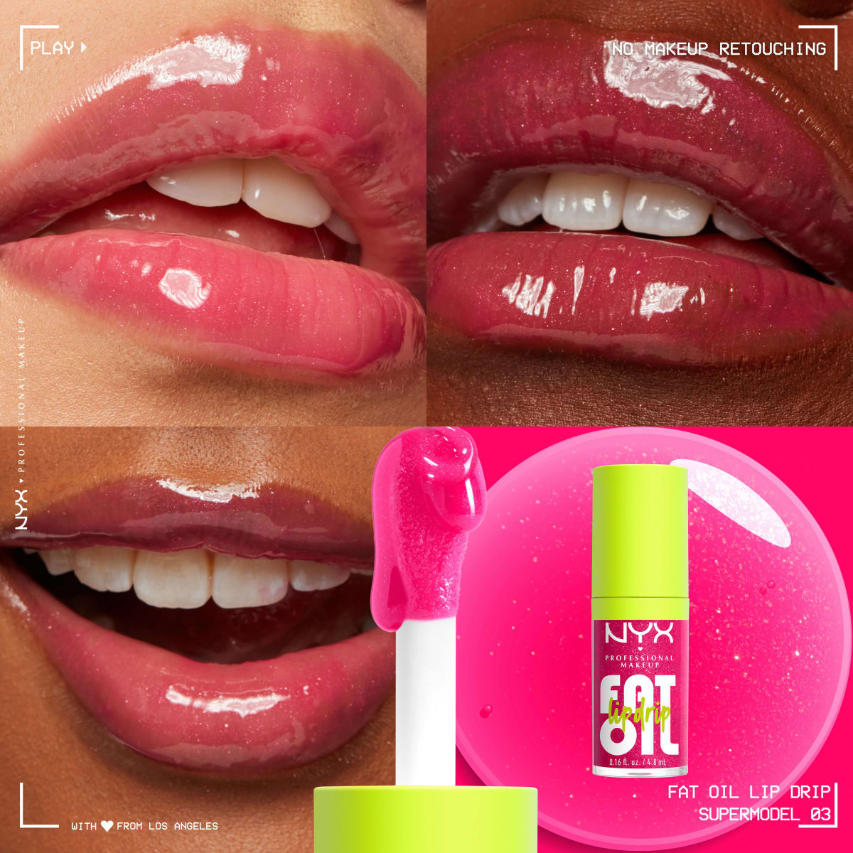 Lipgloss Fat Oil Lip Drip 03 Supermodel, 4,8 ml