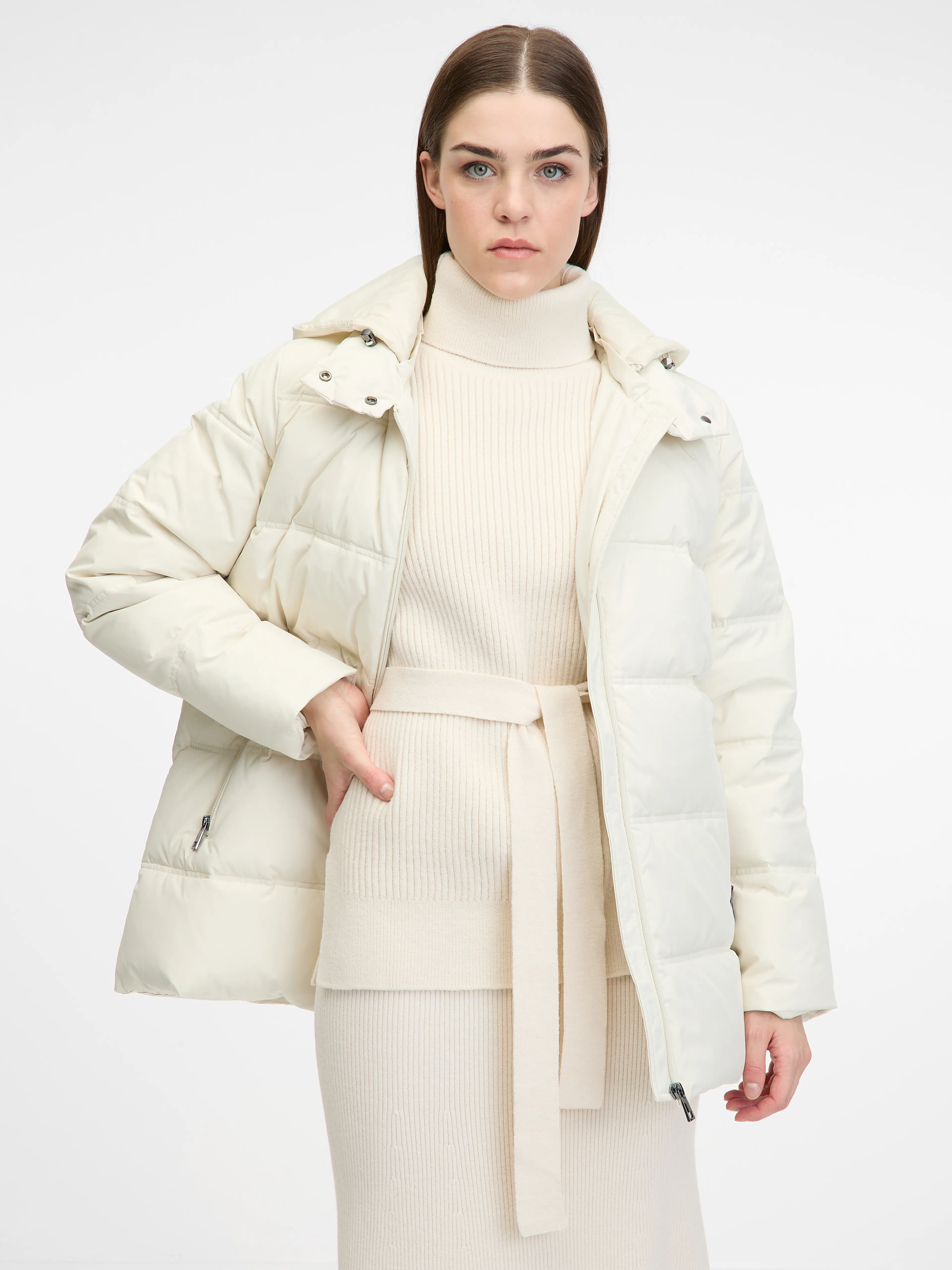 Beige Damen-Daunenjacke ORSAY