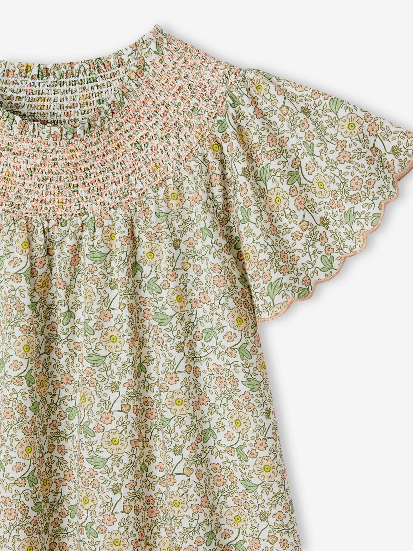 Vertbaudet Festliches Mädchen Kleid mit Schmetterlingsärmeln - vanille