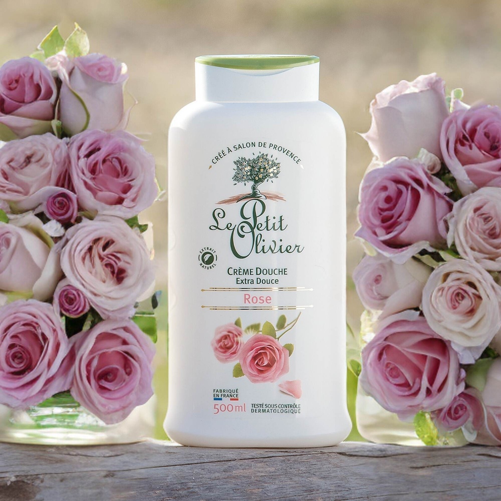 le petit olivier Crème Douche Rose Crème Douche Extra Douce & Hydratante