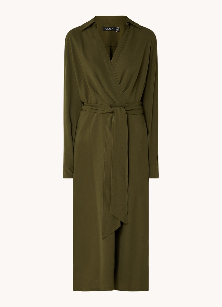 Vestido túnica midi de Ralph Lauren con cinturón anudado