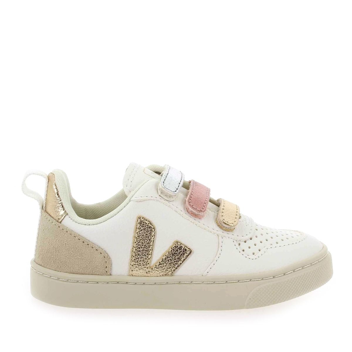 Veja  V-10 VELCRO E22 - Blanc Platine