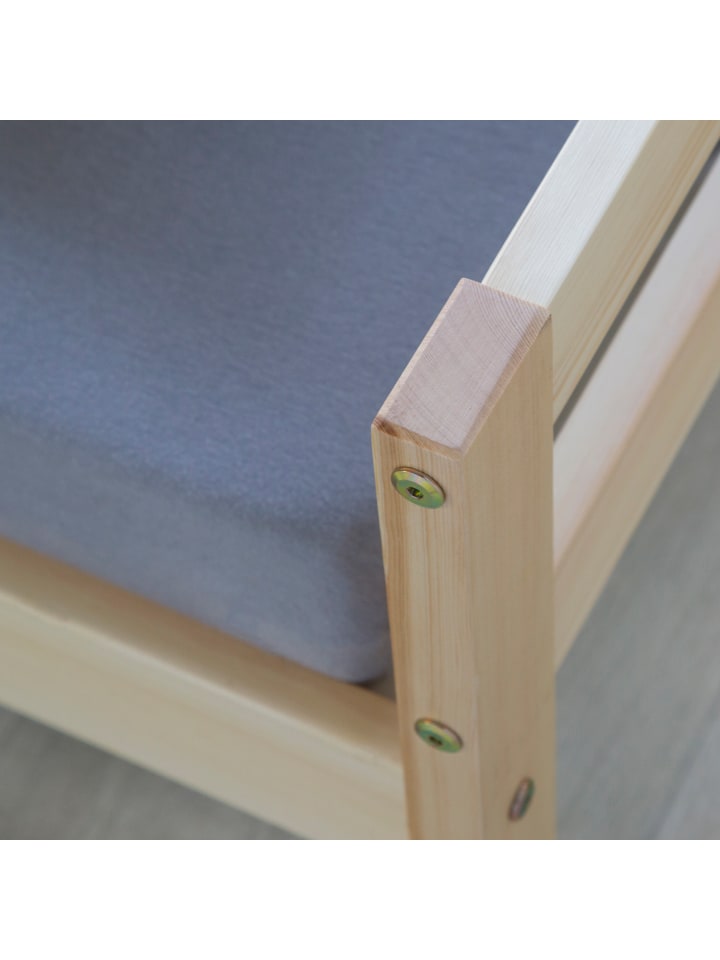 Homestyle4u Holzbett 140x200 in Braun günstig kaufen 140 x 200 cm