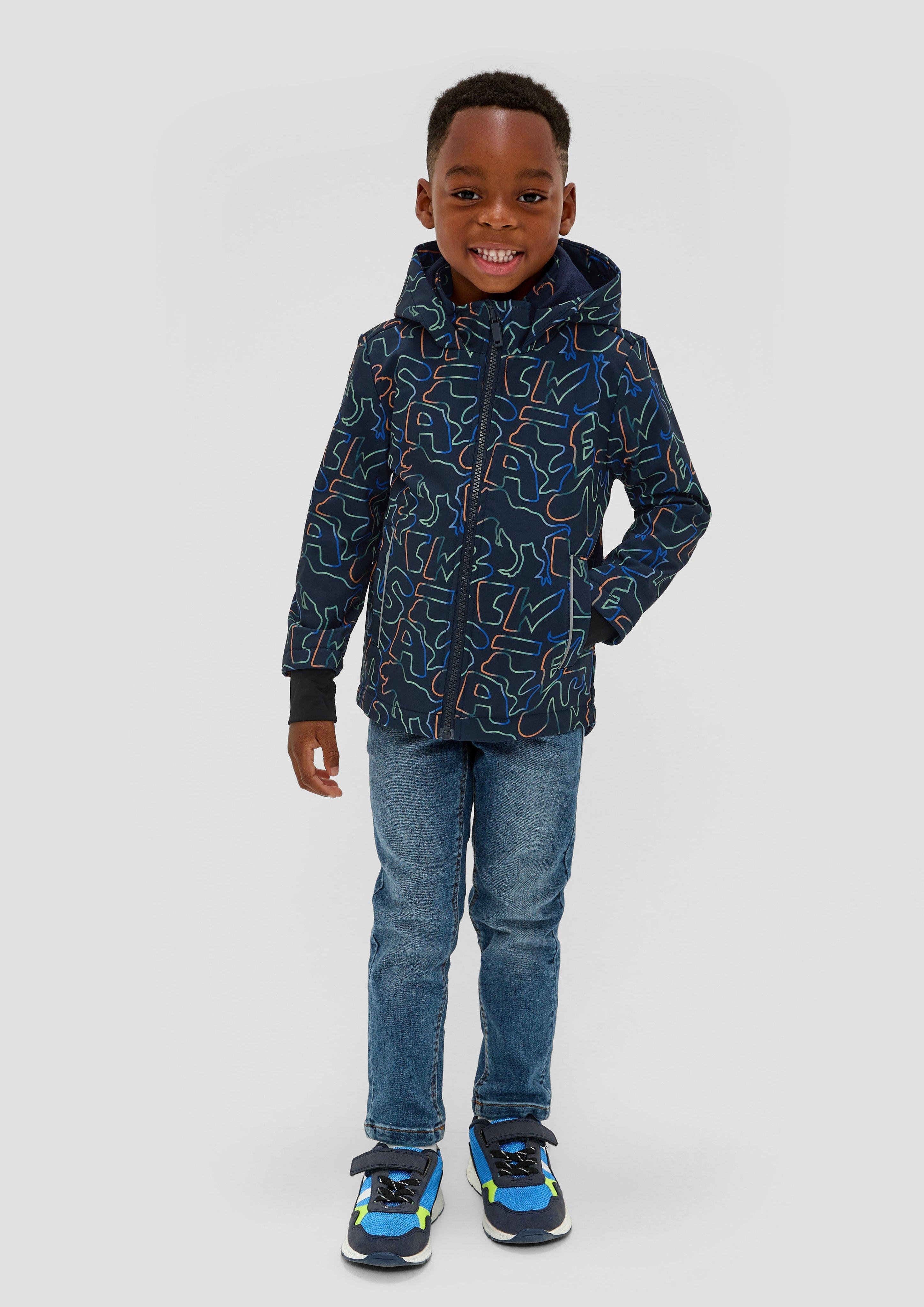 Softshelljacke mit Allover-Print  2132266-59A7