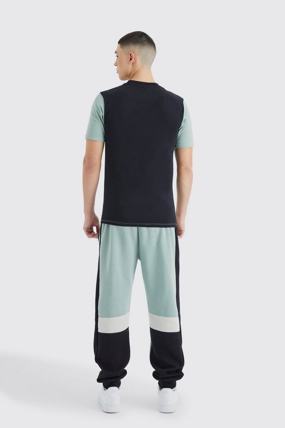 Man Muscle-Fit Colorblock T-Shirt