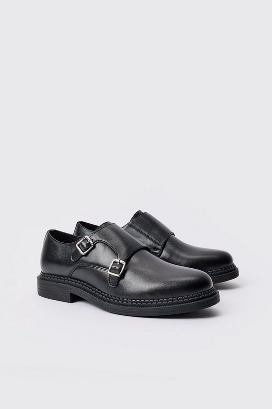 Schwarz PU-Loafer