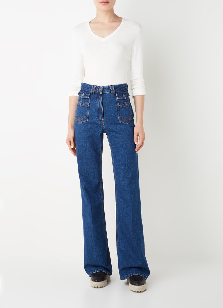 Blugi drepți cu talie înaltă, model Anna, de la Gerard Darel.
