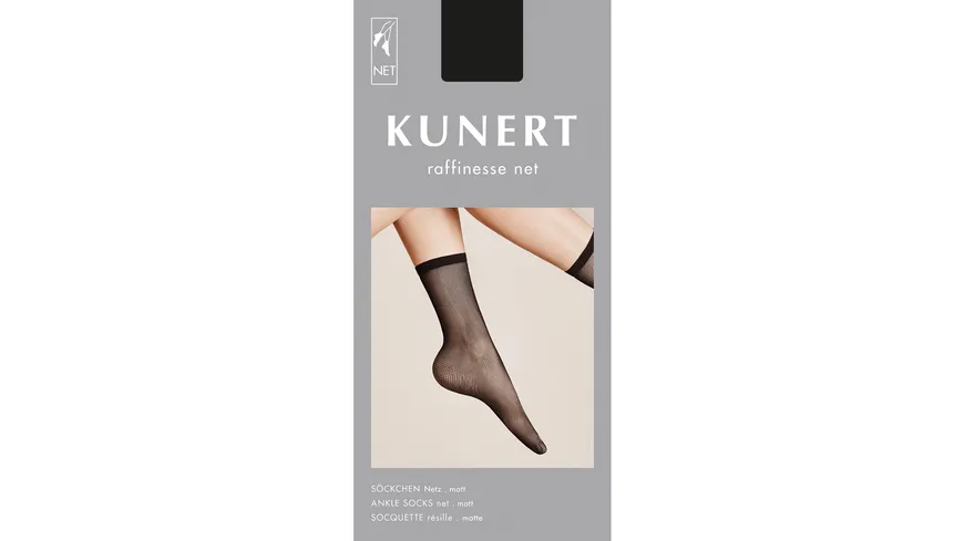 KUNERT Damen Söckchen in Netzoptik RAFFINESSE black