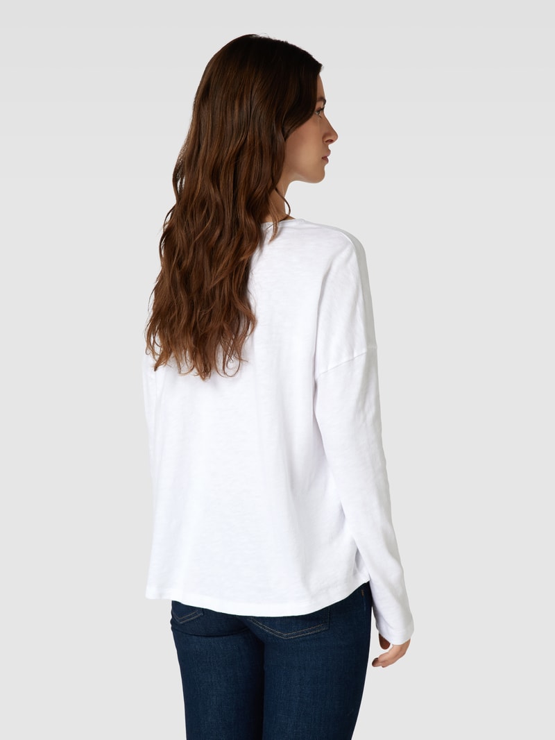 Oversized Longsleeve mit überschnittenen Schultern Modell 'ZORAA' in weiß