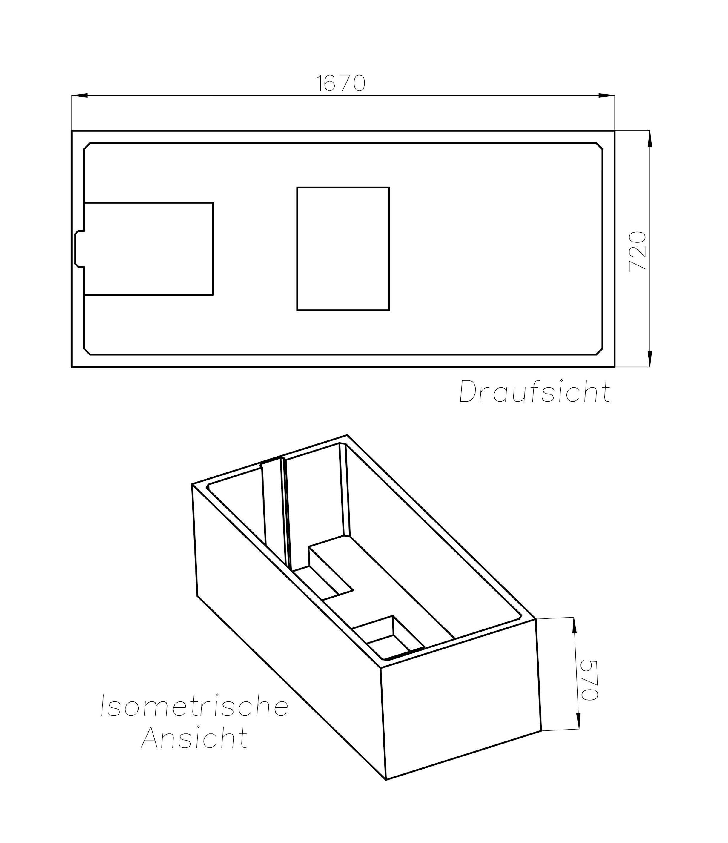 OTTOFOND Badewanne Set Körpferformbadewanne, (3-tlg), 1700/750 mm, Körperformbadewanne