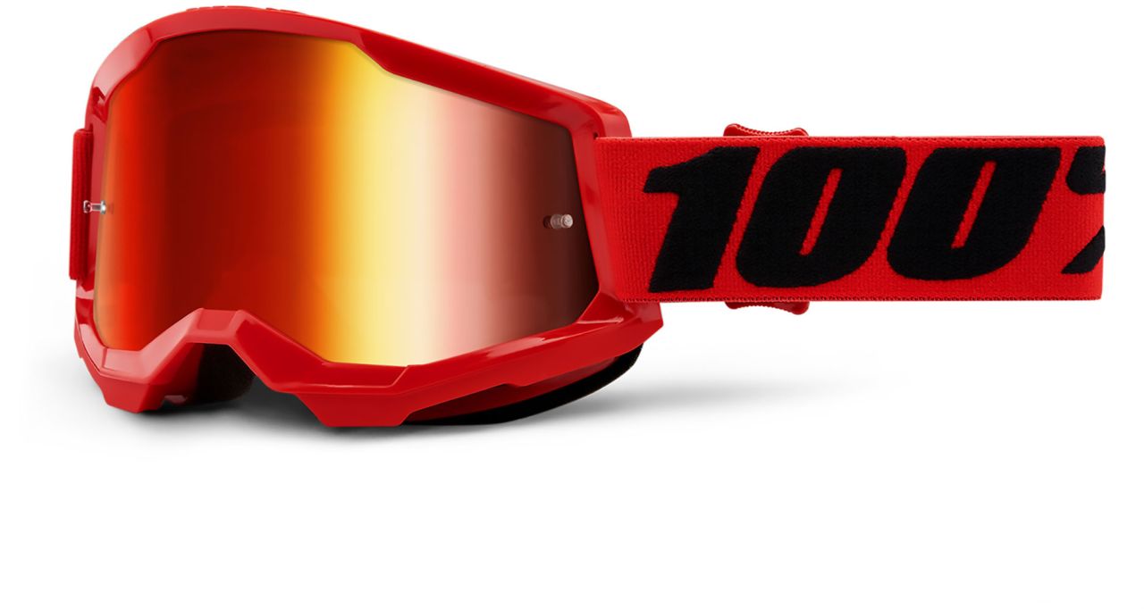 100% Strata 2 (Mirror Lens) Red - Goggle kaufen | Bike-Discount