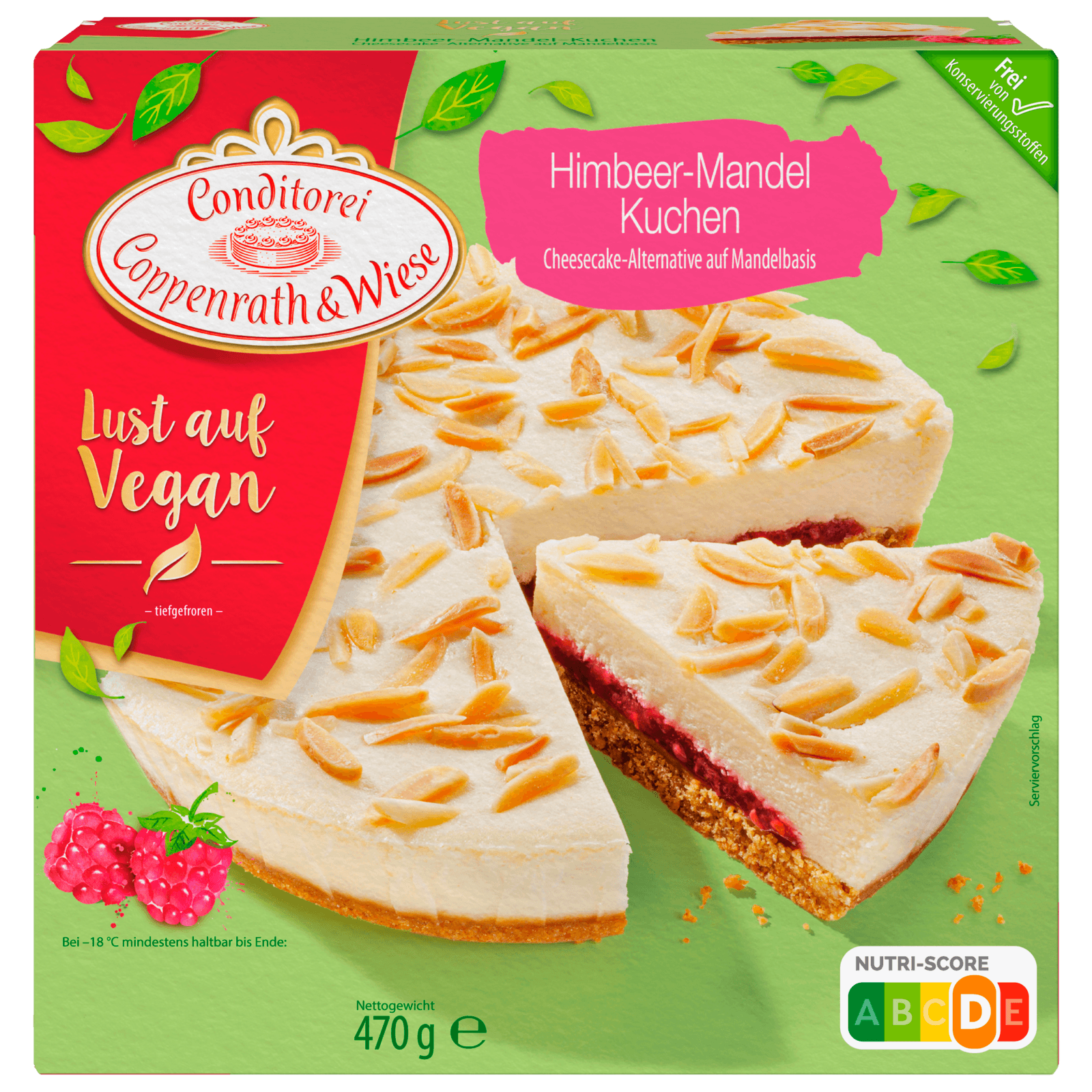 Coppenrath & Wiese Himbeer-Mandel-Kuchen vegan 470g