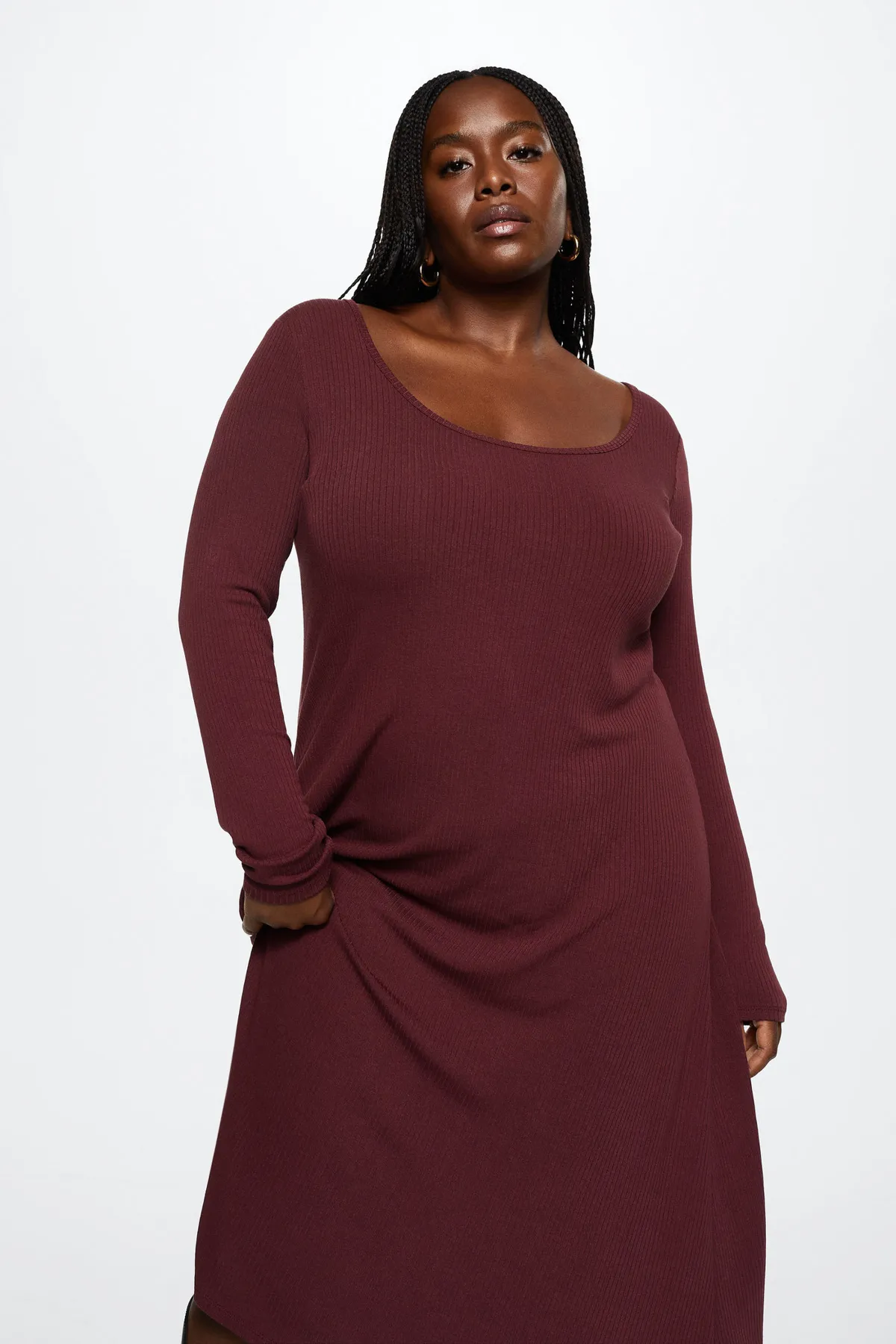 MANGO  37025815 Kleider und Overalls Burgund