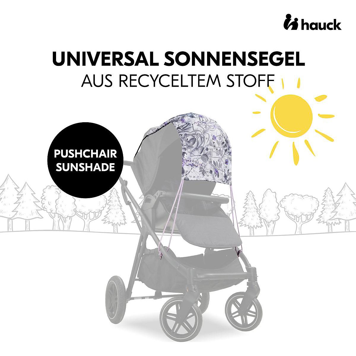 Sonnensegel Minnie Mouse, Floral Grey