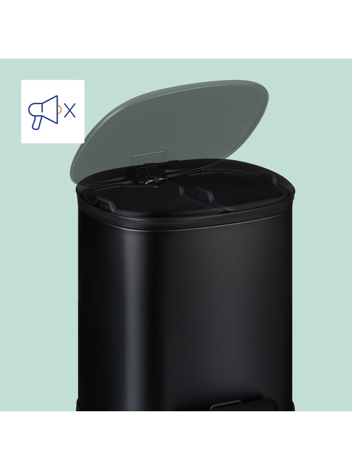 relaxdays Mülleimer Bad in Schwarz - 5 l günstig kaufen onesize
