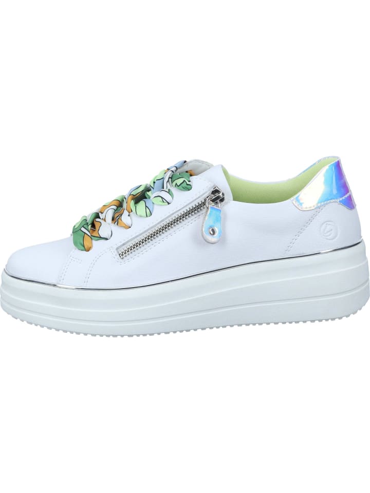 remonte Schnürschuhe, Sneakers Low in weiss/silber-multi günstig kaufen