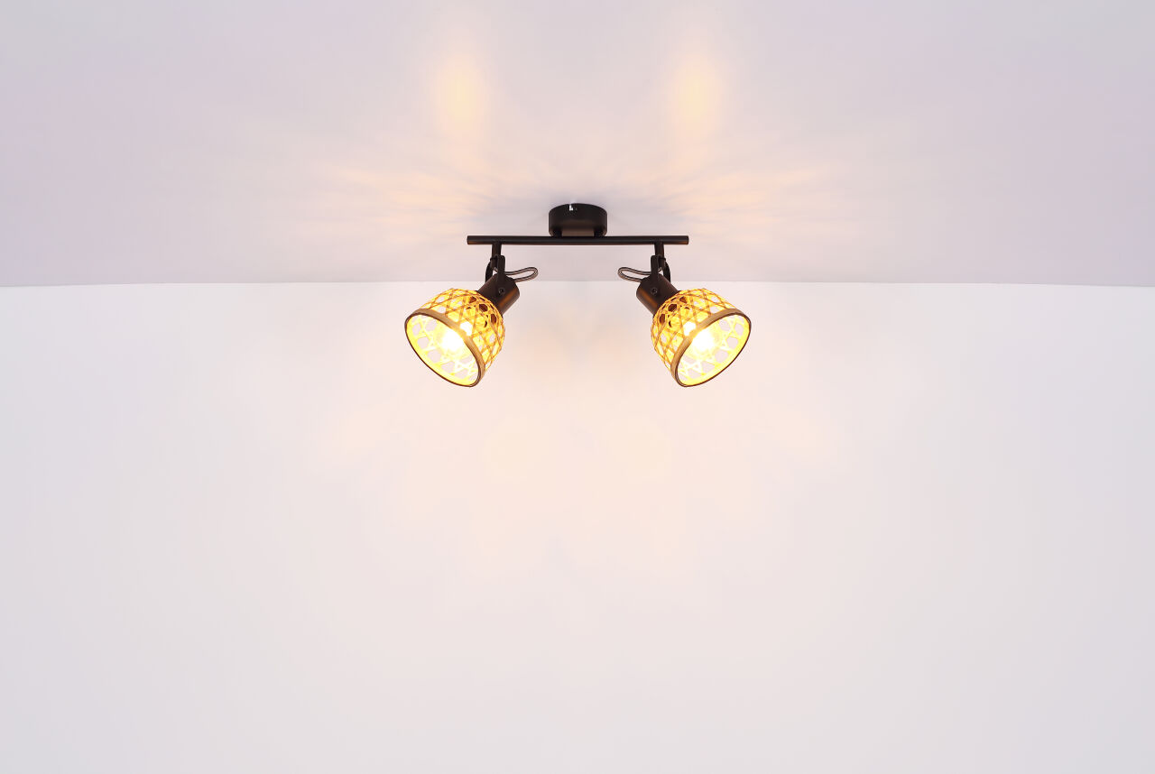 Globo Lighting - WENNA - Deckenleuchte Metall schwarz matt, 3x E27 LED