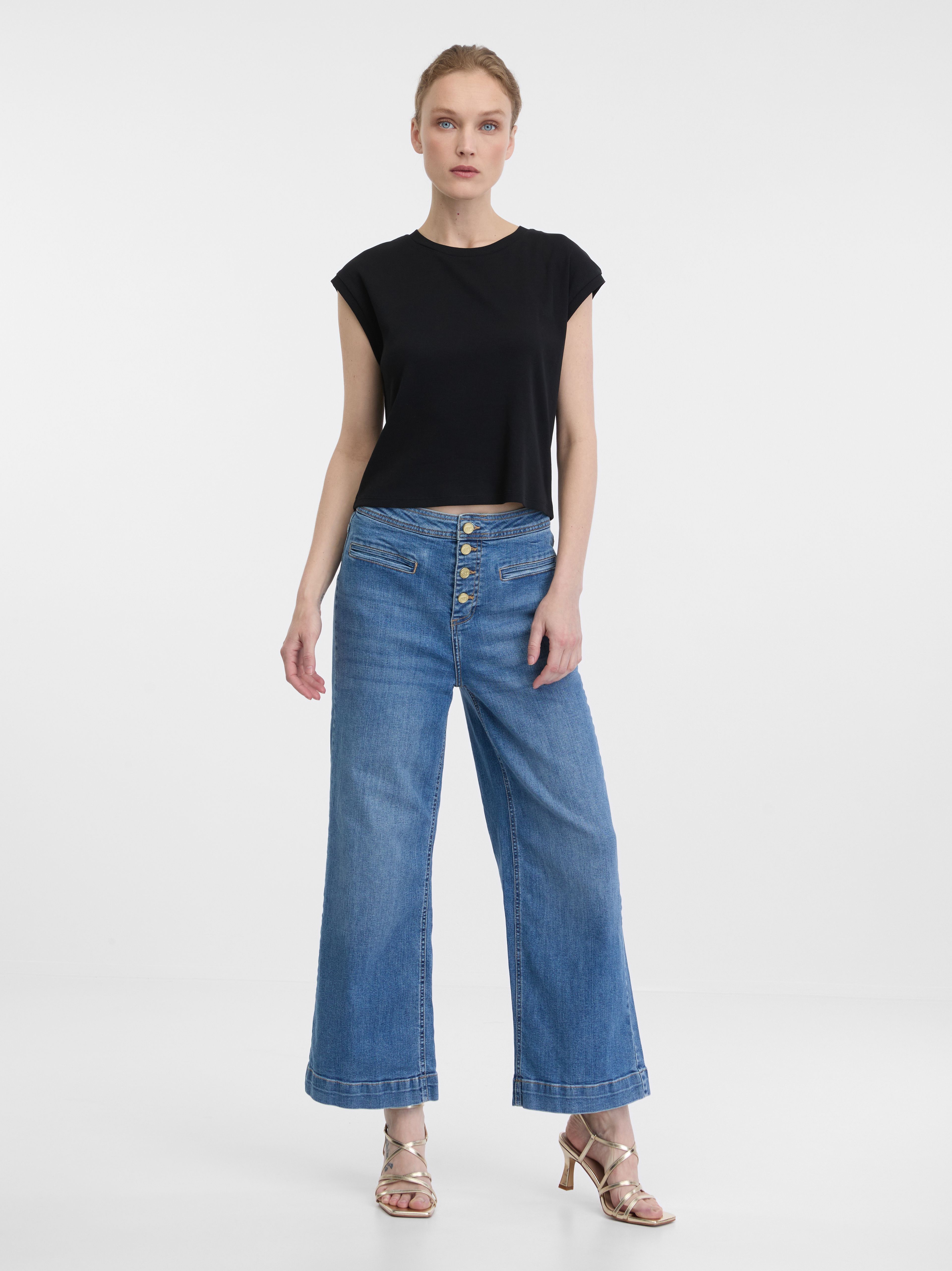 Blaue weite Damenjeans ORSAY