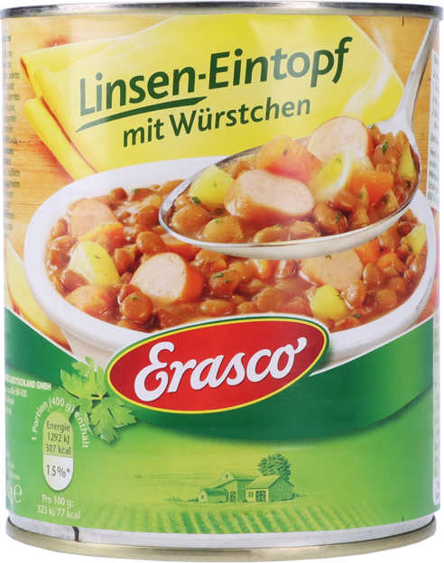 Erasco Linsen-Eintopf mit Würstchen