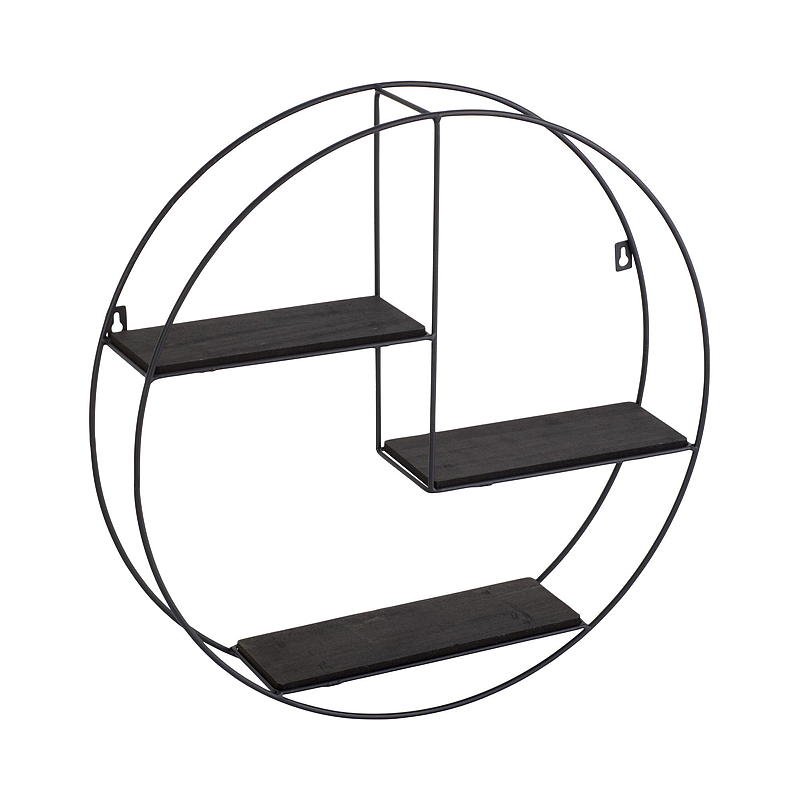 Home Vegghylle ø 50x10 cm metall sort