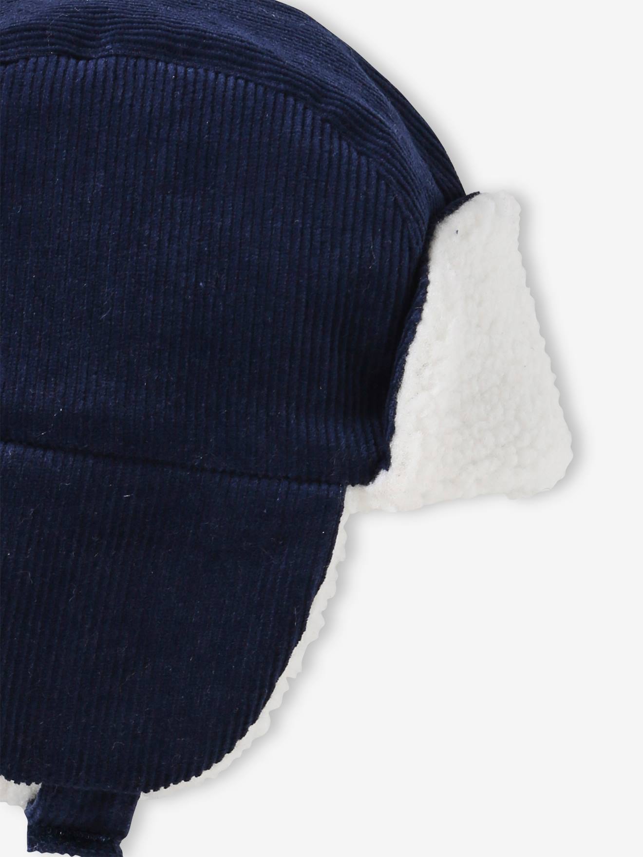Vertbaudet Jungen Baby Fliegermütze mit Kuschelfutter - marine