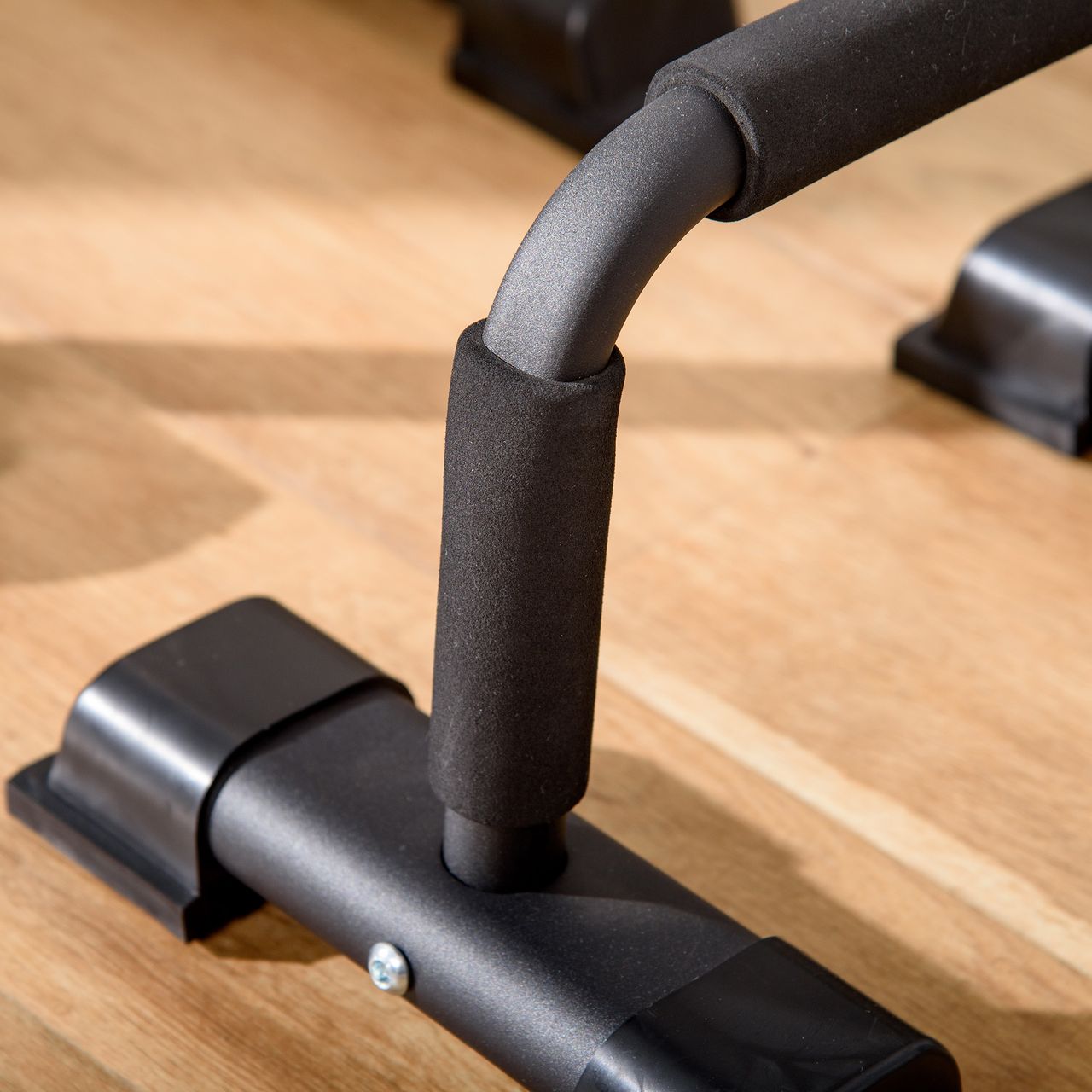 HOMCOM Liegestützgriffe 2er Set rutschfest Push Up Griffe Push up Bars Parallettes Liegestützen für Muskeltraining und Krafttraining Stahl