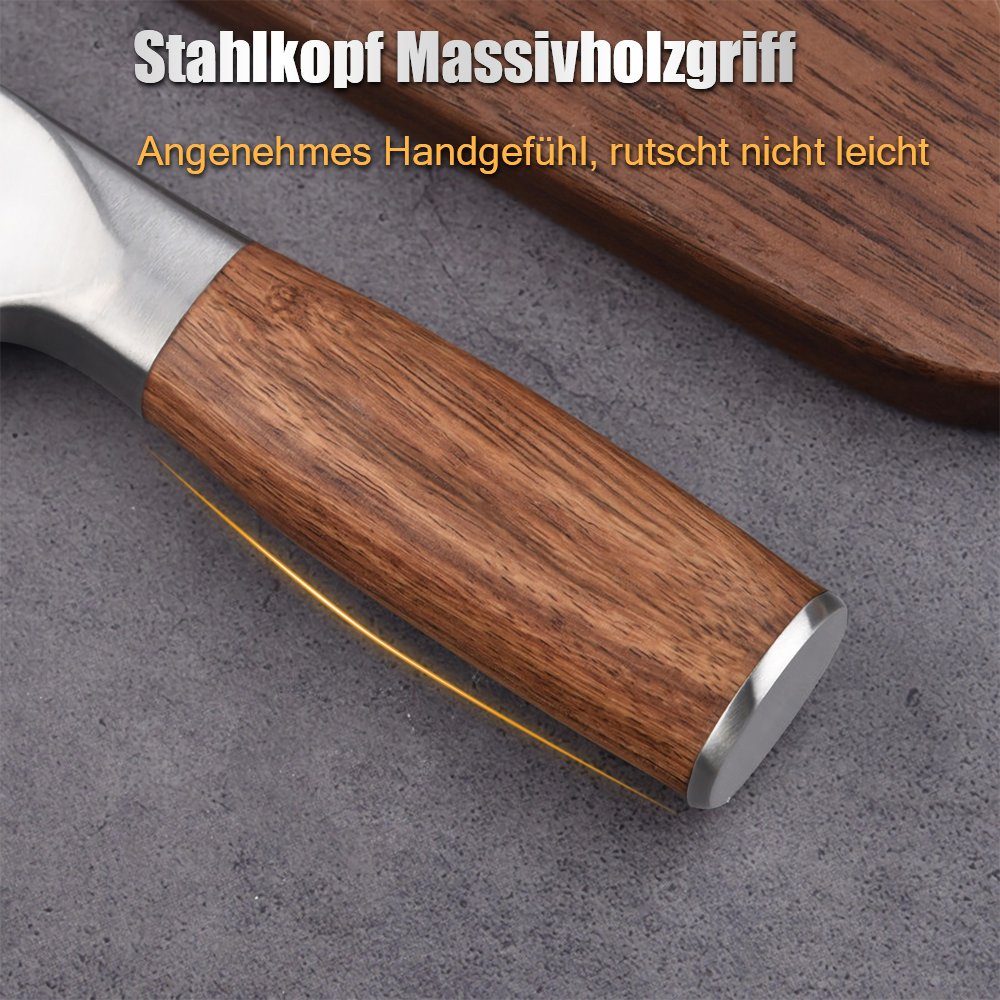 MDHAND Kochmesser Küche hohe Kohlenstoff-Edelstahl Schneiden Hackmesser, 32CM