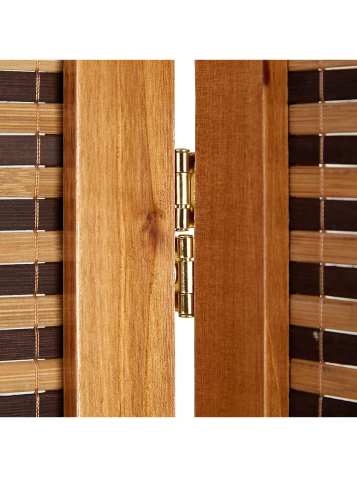 Homestyle4u Paravent 4-tlg. Sondergröße 200x160 cm in Braun günstig kaufen onesize