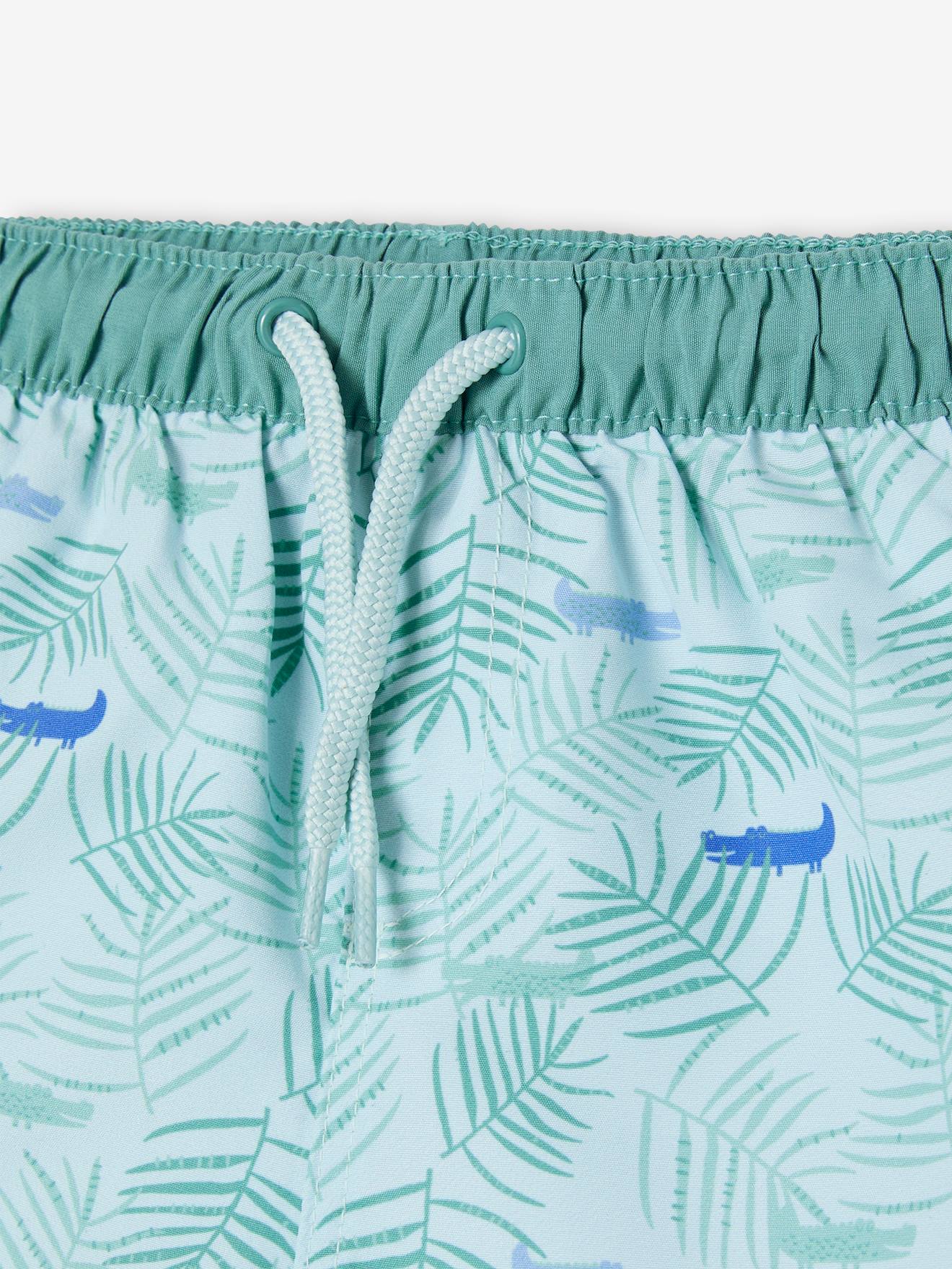 Short de bain imprimé bébé garçon vert d'eau