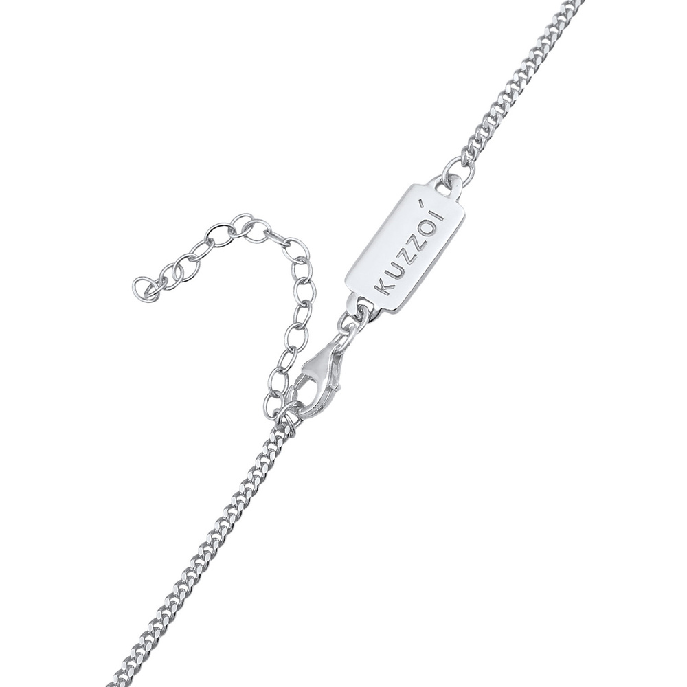KUZZOI KUZZOI Collier Chaîne pour hommes Basic Fine Minimal en argent sterling 925 plaqu collier