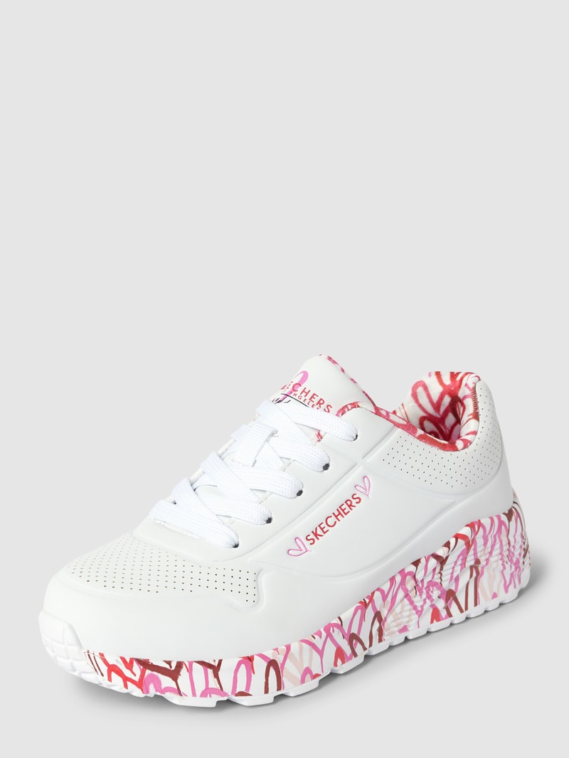 Sneaker mit Label-Details Modell 'LOVELY' in weiß