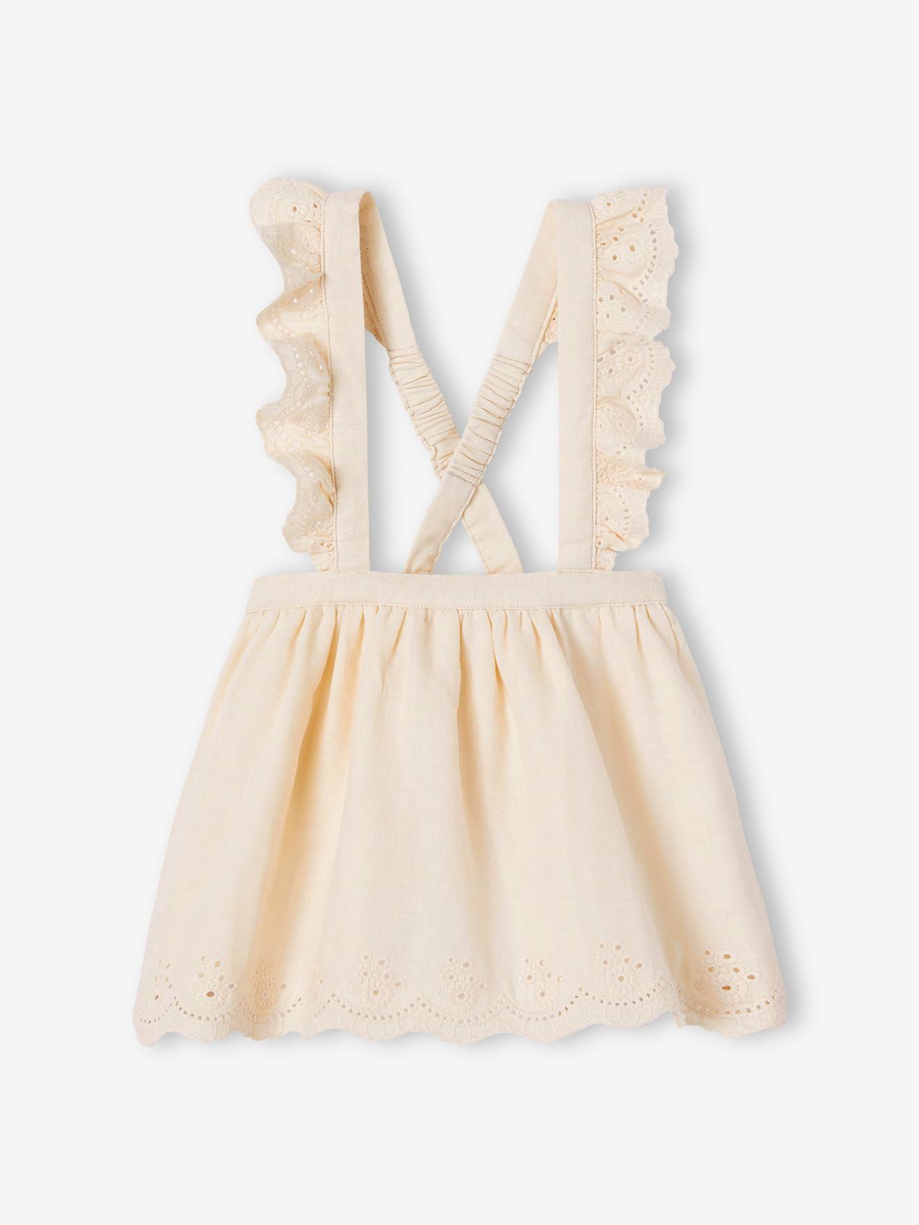 Ensemble bébé robe et son body écru